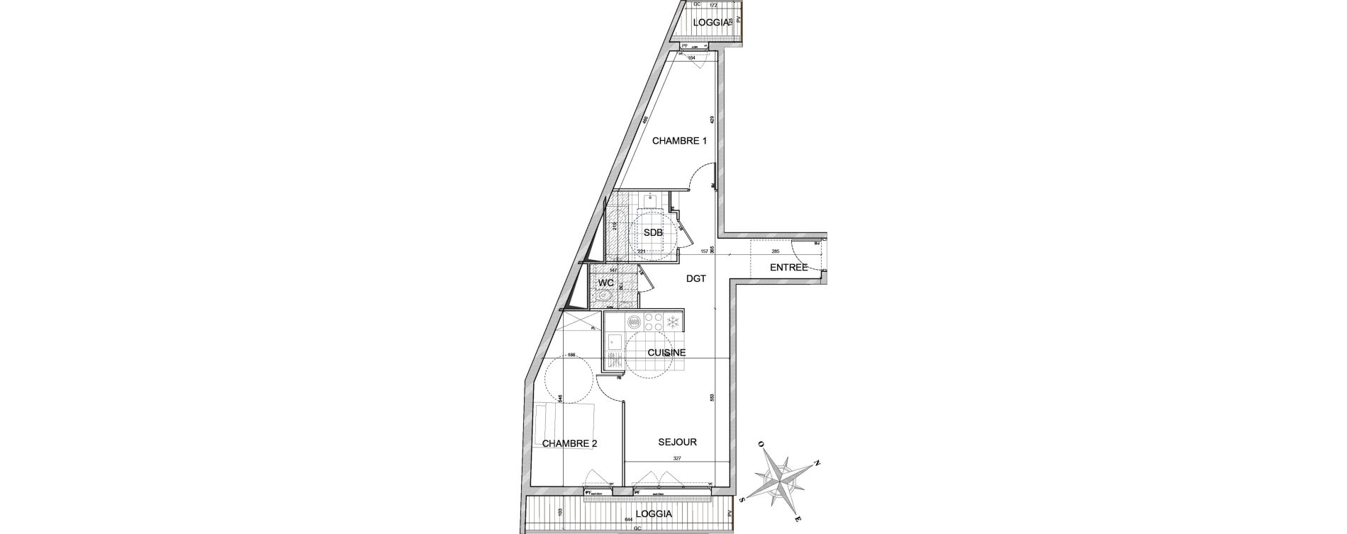 Appartement T3 de 59,10 m2 &agrave; Bezons Centre