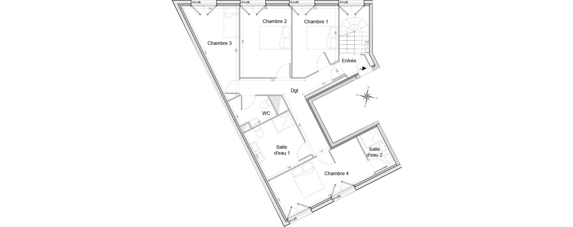Duplex T5 de 112,42 m2 &agrave; Bezons Agriculture