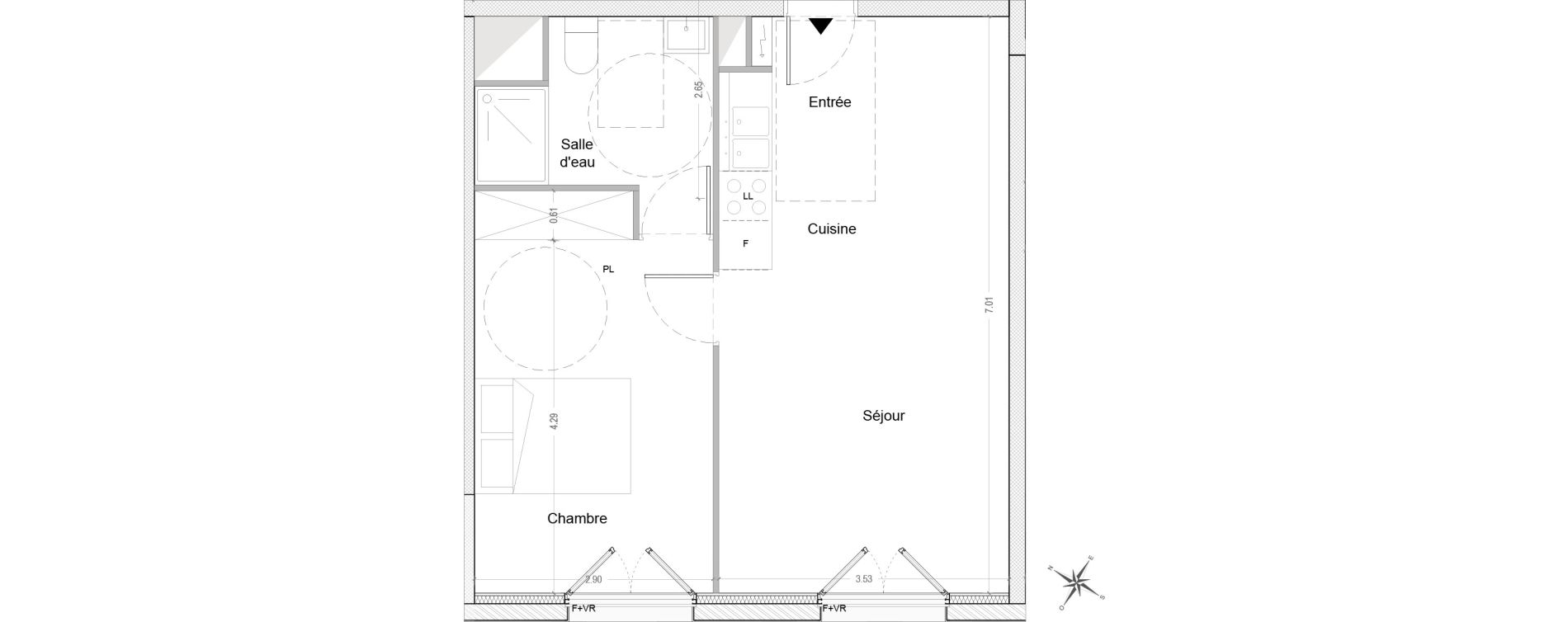 Appartement T2 de 43,80 m2 &agrave; Bezons Agriculture