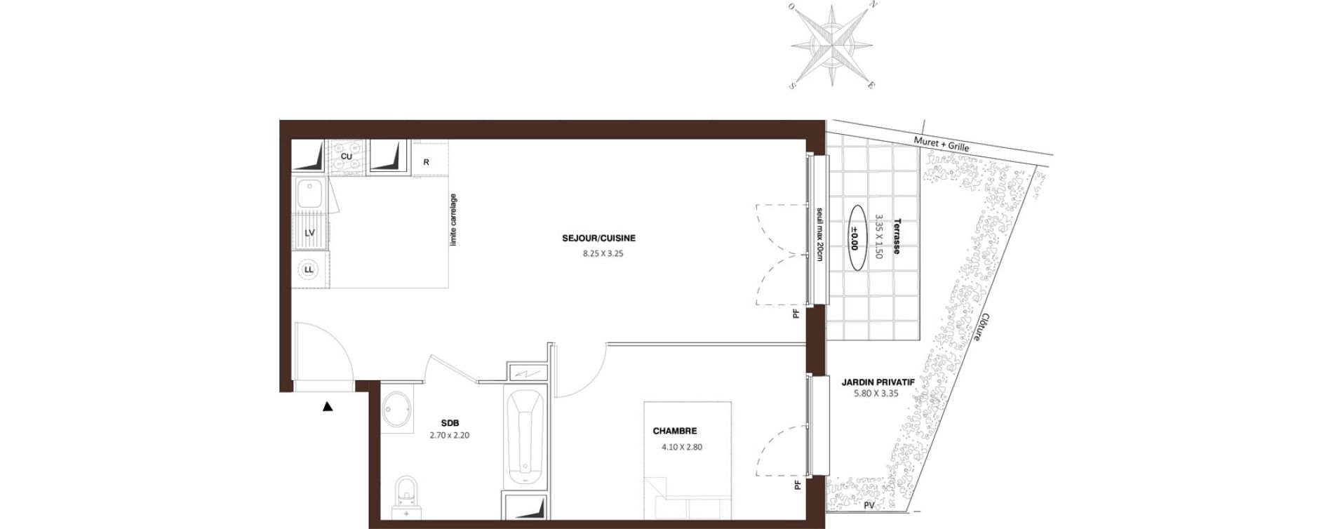 Appartement T2 de 45,87 m2 &agrave; Bezons Vaillant - couturier