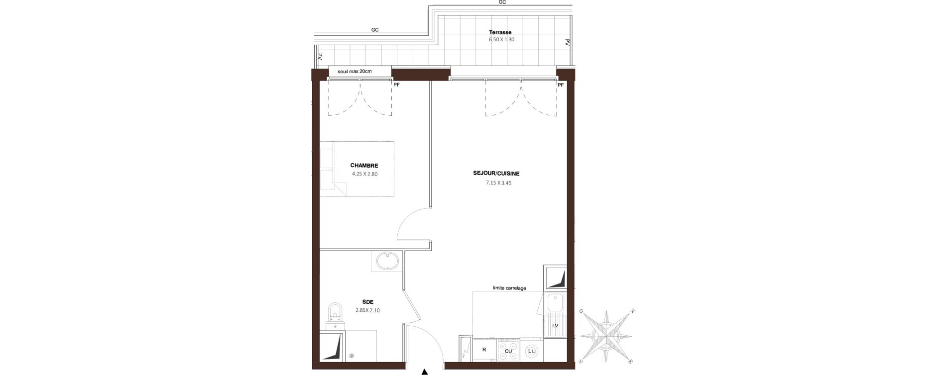 Appartement T2 de 43,44 m2 &agrave; Bezons Vaillant - couturier