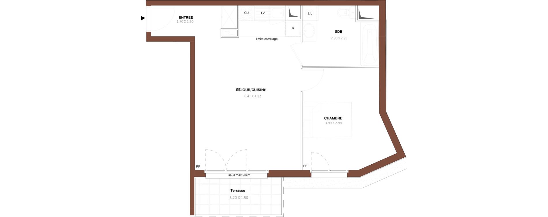 Appartement T2 de 46,78 m2 &agrave; Bezons Vaillant - couturier