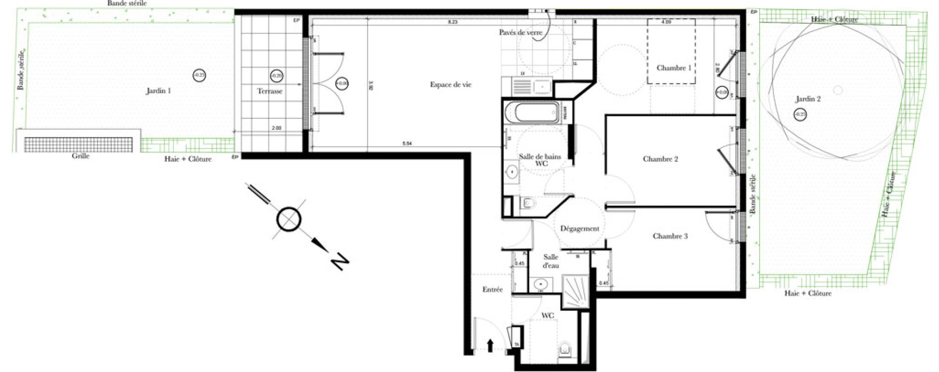 Appartement T4 de 83,59 m2 &agrave; Bezons Vaillant - couturier