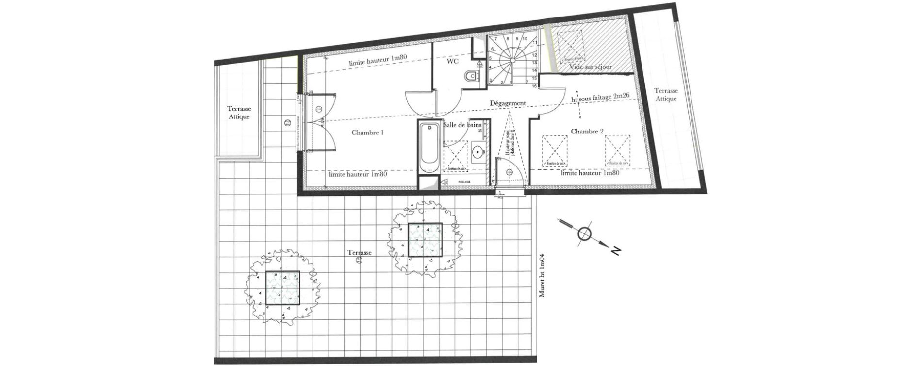 Duplex T3 de 64,80 m2 &agrave; Bezons Vaillant - couturier
