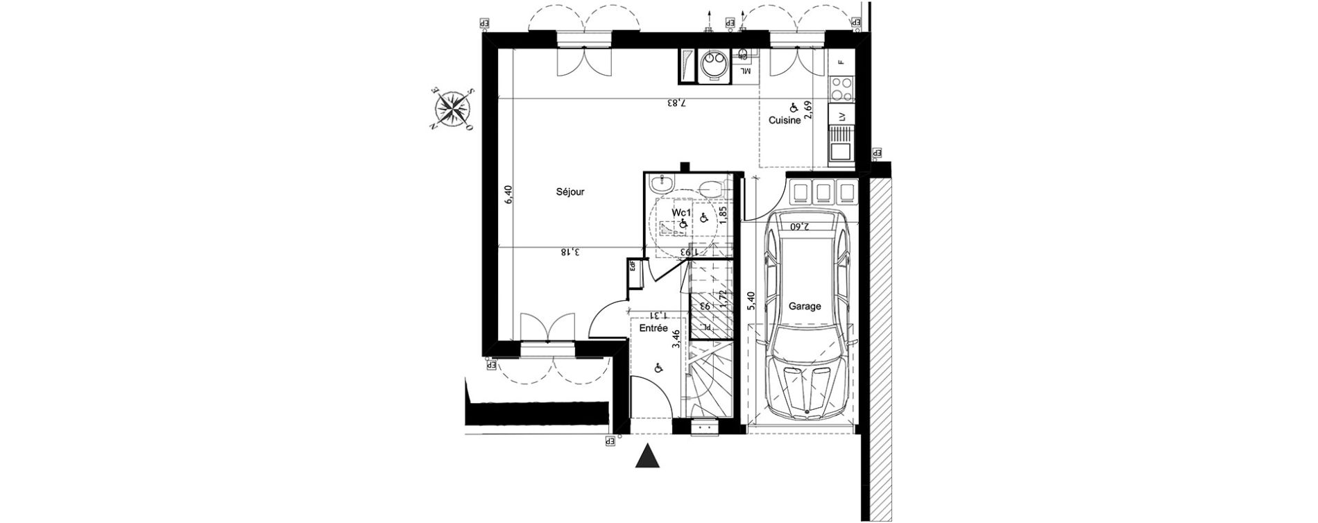 Maison T4 de 79,40 m2 &agrave; Boissy-L'Aillerie Centre