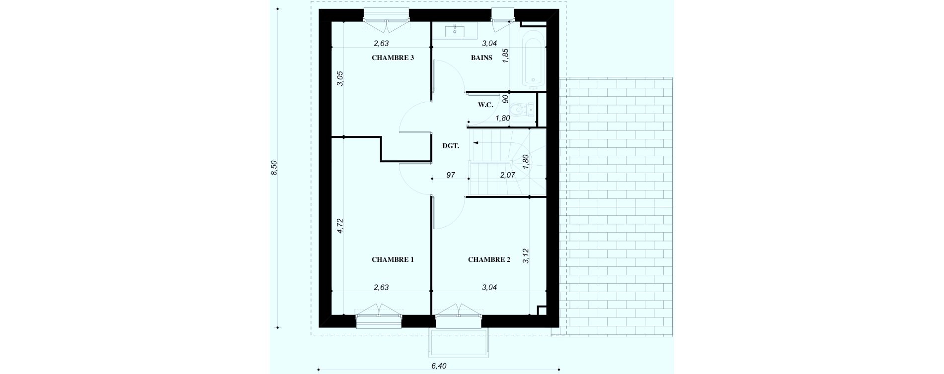 Maison T4 de 80,81 m2 &agrave; Bruy&egrave;res-Sur-Oise Centre
