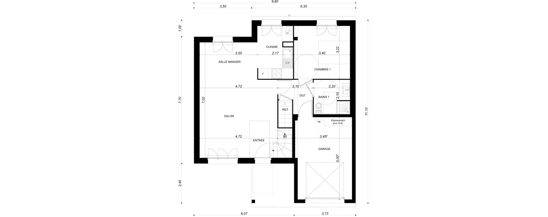 Maison T4 de 91,52 m2 &agrave; Bruy&egrave;res-Sur-Oise Centre