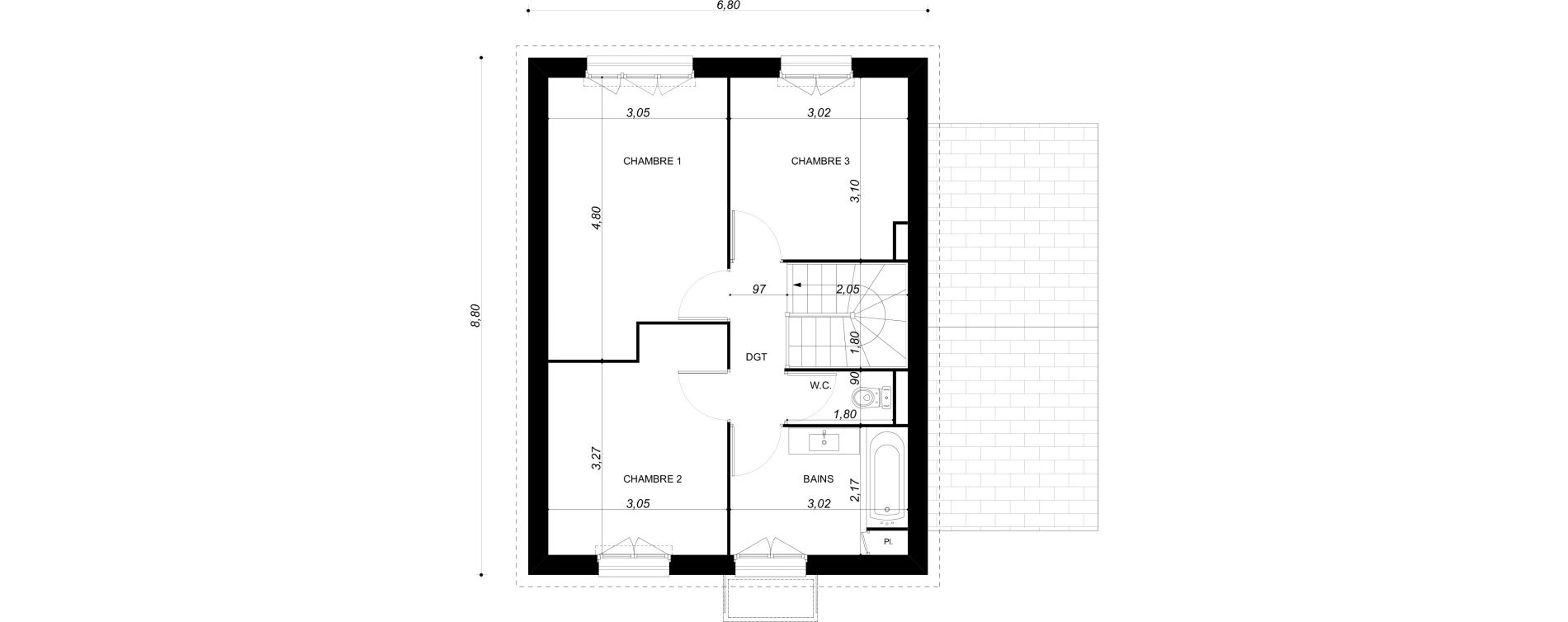 Maison T4 de 90,77 m2 &agrave; Bruy&egrave;res-Sur-Oise Centre