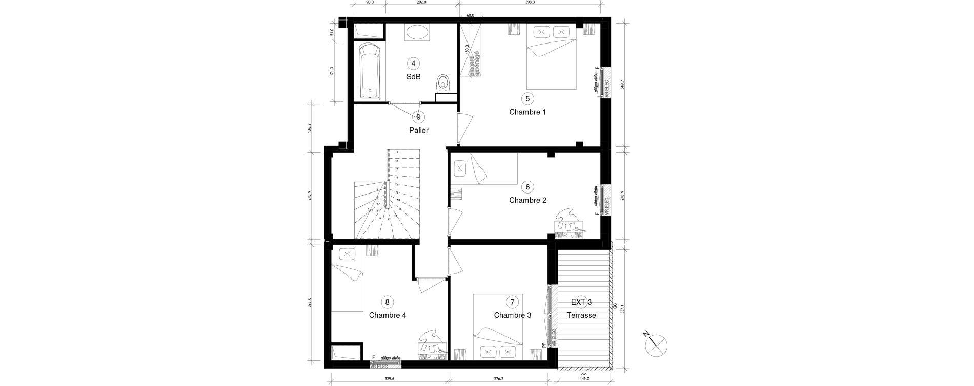Duplex T5 de 96,43 m2 &agrave; Cergy Coteaux