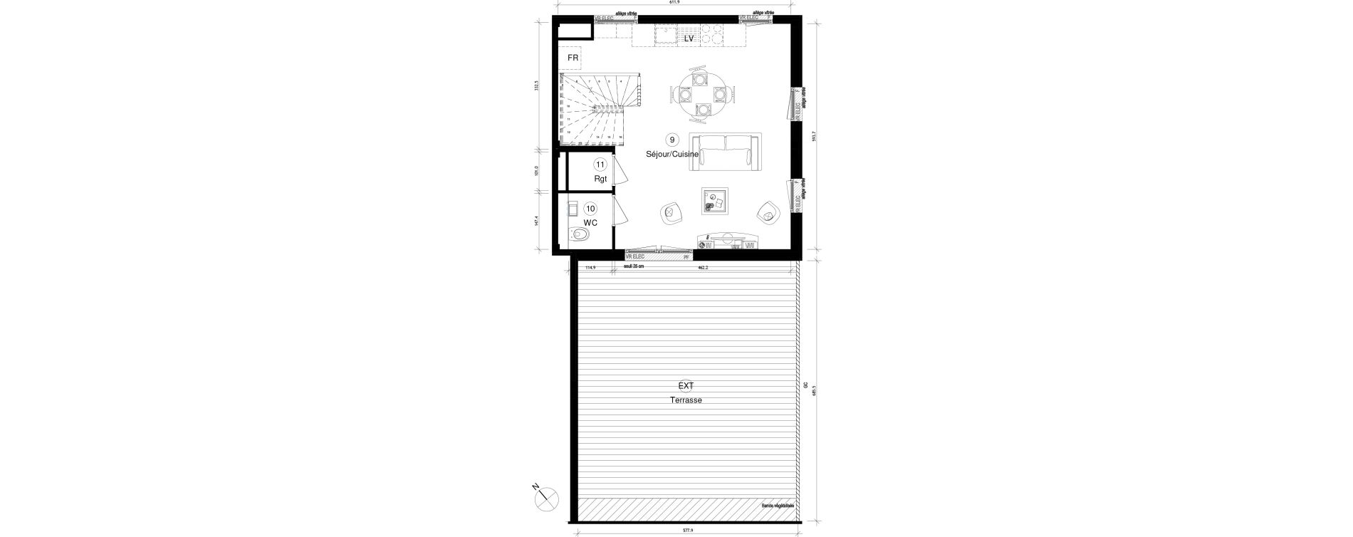 Duplex T4 de 84,21 m2 &agrave; Cergy Coteaux