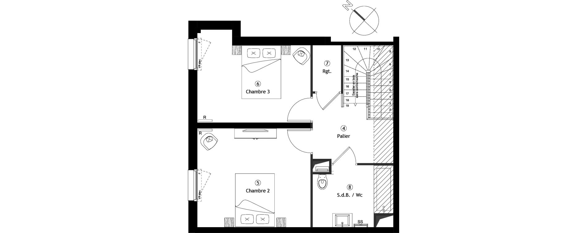 Duplex T4 de 84,99 m2 &agrave; Cergy Coteaux