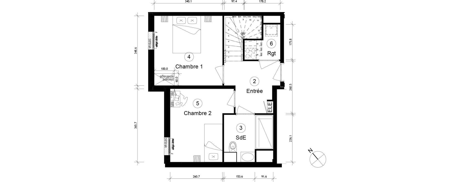 Duplex T4 de 85,04 m2 &agrave; Cergy Coteaux