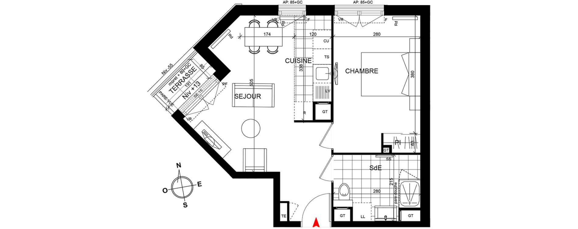 Appartement T2 de 38,80 m2 Cormeilles-En-Parisis Centre