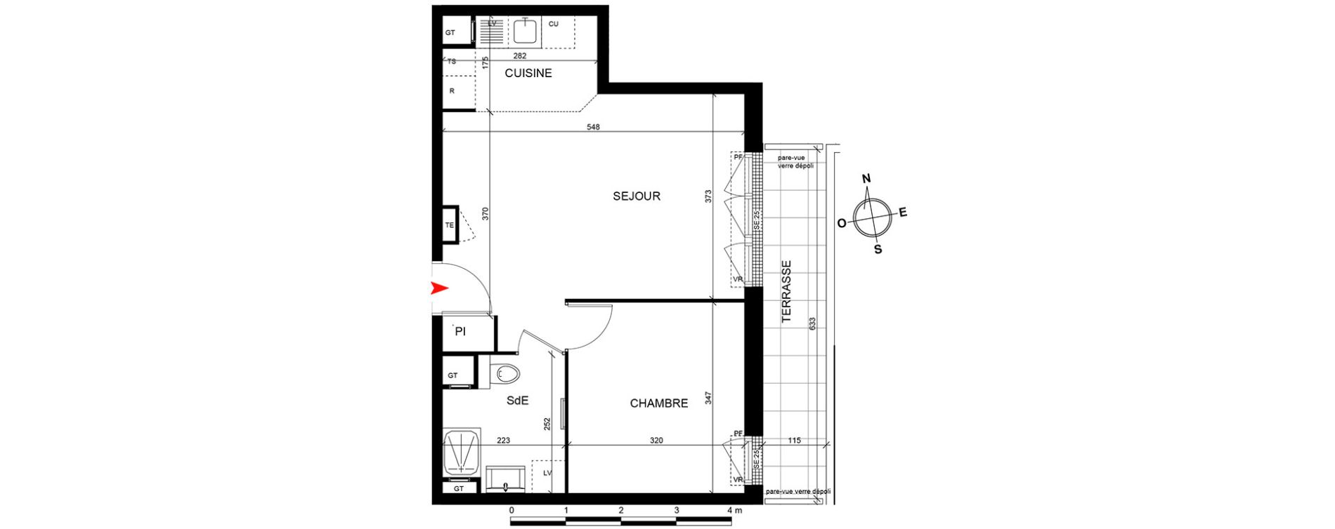 Appartement T2 de 41,90 m2 Cormeilles-En-Parisis Centre