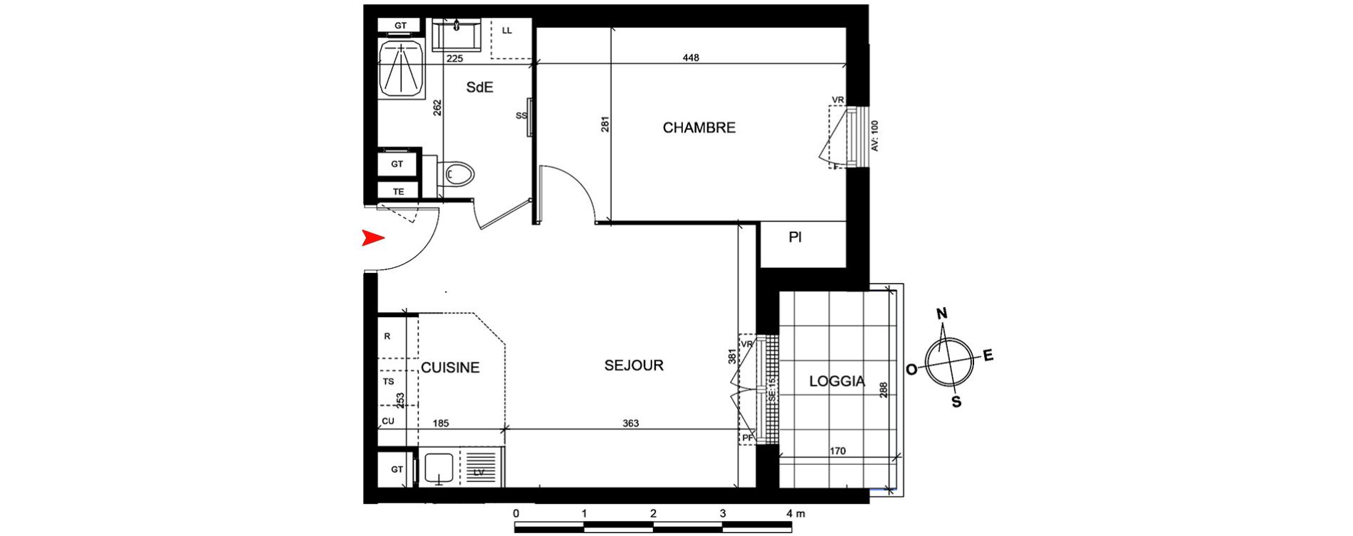 Appartement T2 de 39,70 m2 Cormeilles-En-Parisis Centre