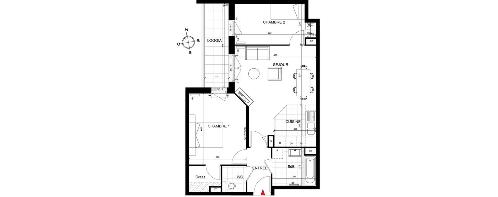 Appartement T3 de 58,70 m2 Cormeilles-En-Parisis Centre