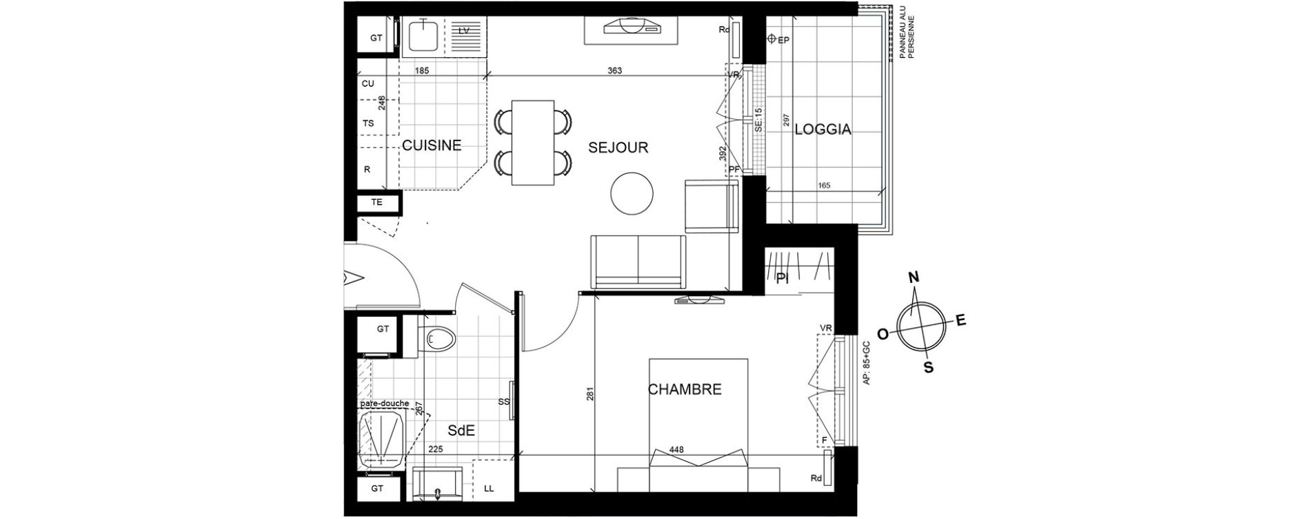 Appartement T2 de 39,90 m2 Cormeilles-En-Parisis Centre