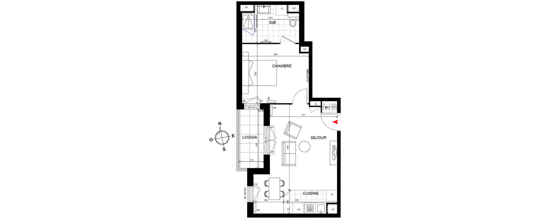 Appartement T2 de 41,50 m2 Cormeilles-En-Parisis Centre