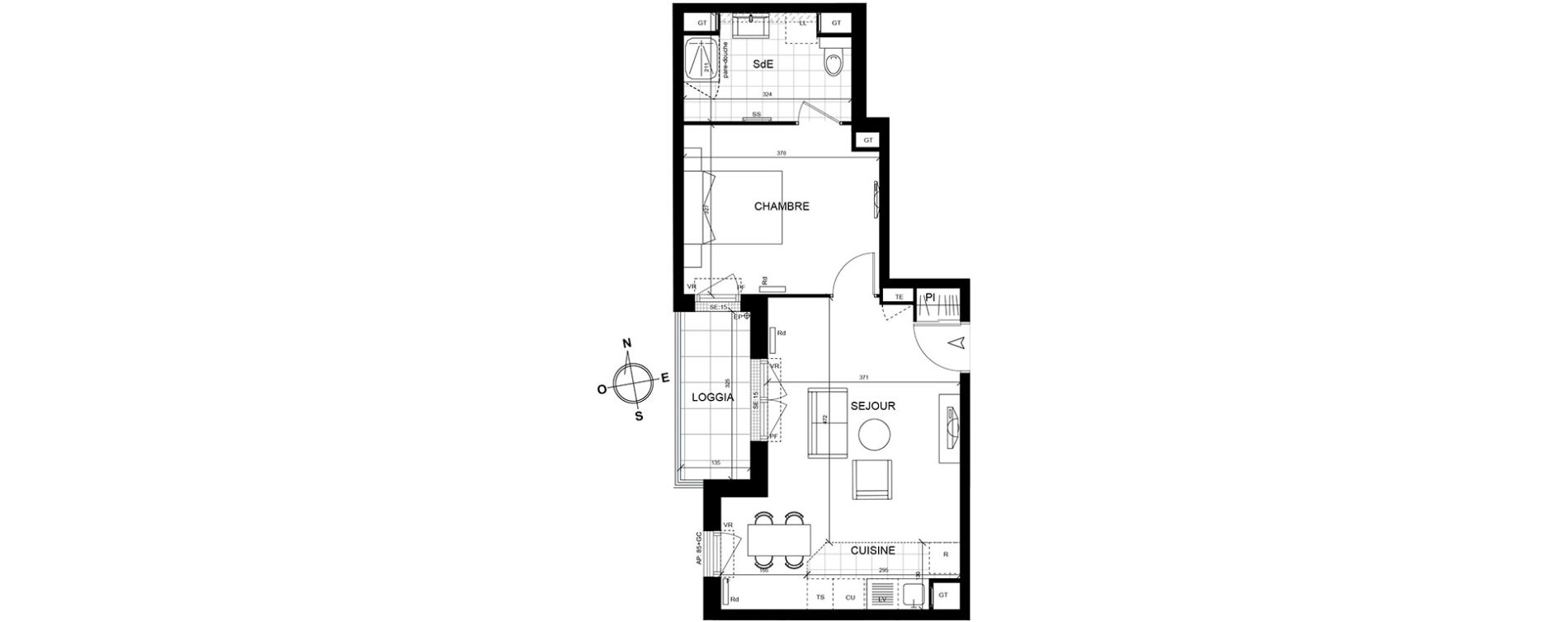 Appartement T2 de 42,00 m2 Cormeilles-En-Parisis Centre