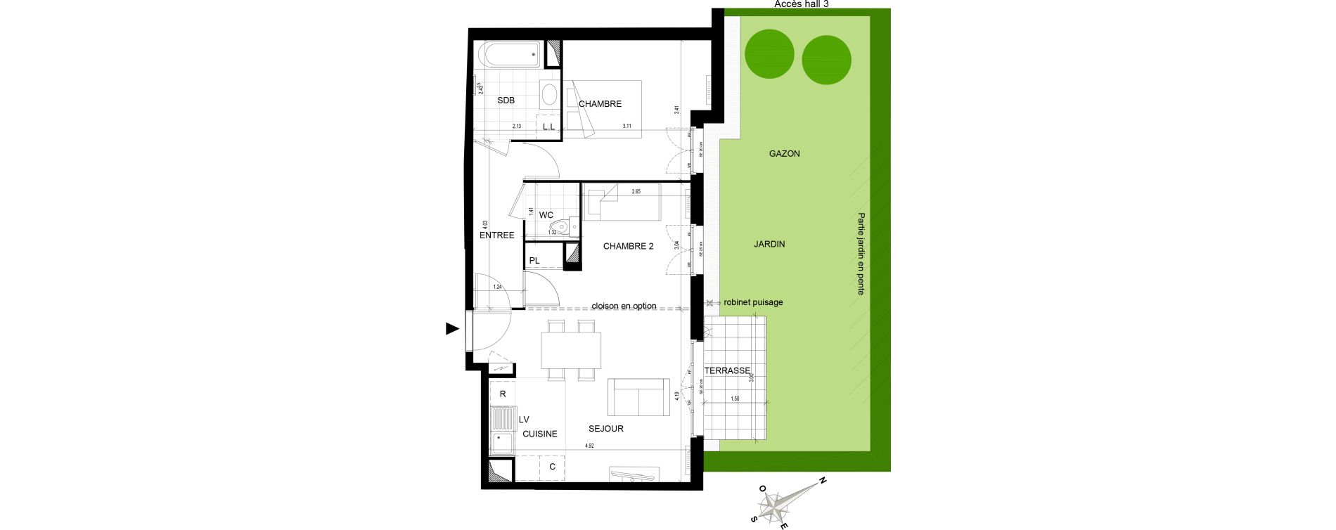 Appartement T3 de 54,36 m2 Cormeilles-En-Parisis Haut et centre