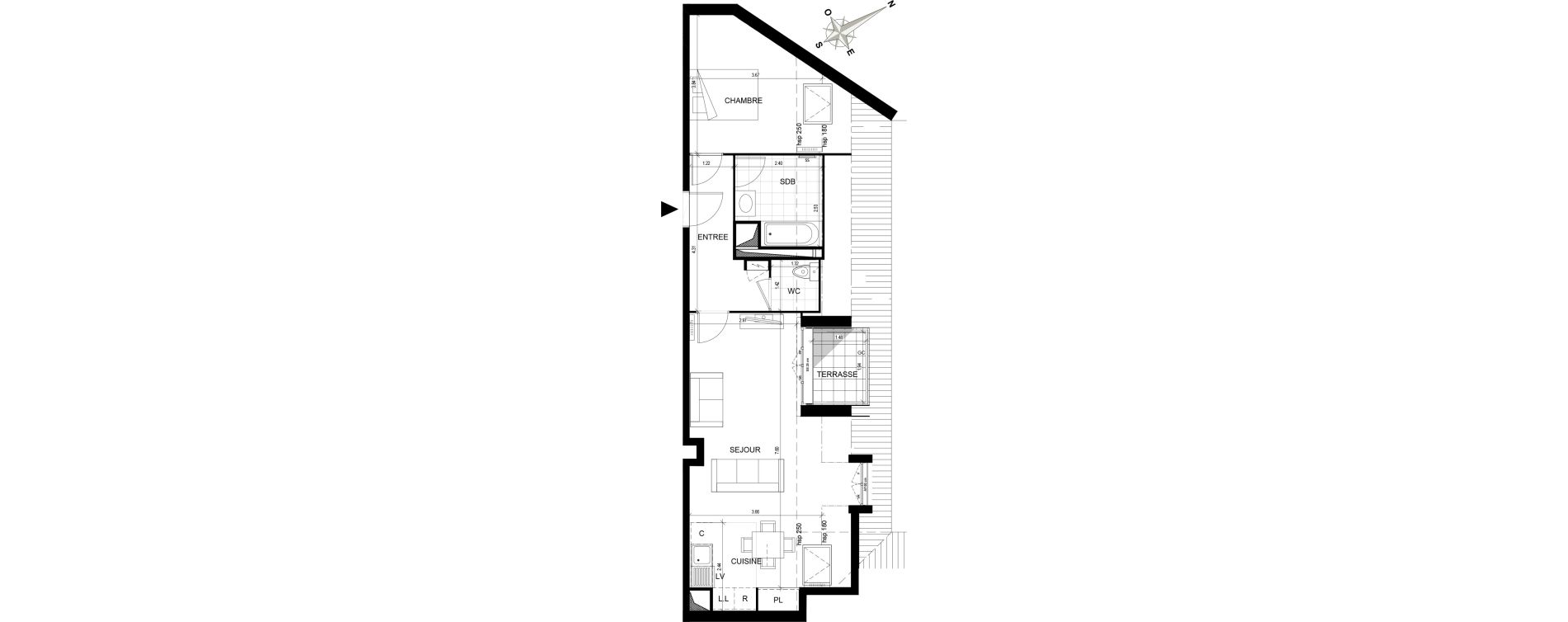 Appartement T2 de 55,05 m2 Cormeilles-En-Parisis Haut et centre