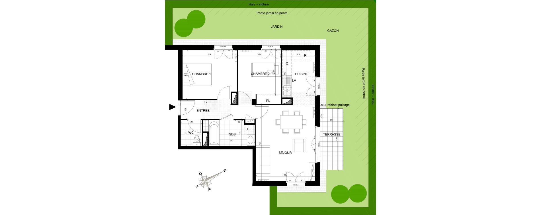 Appartement T3 de 55,62 m2 Cormeilles-En-Parisis Haut et centre