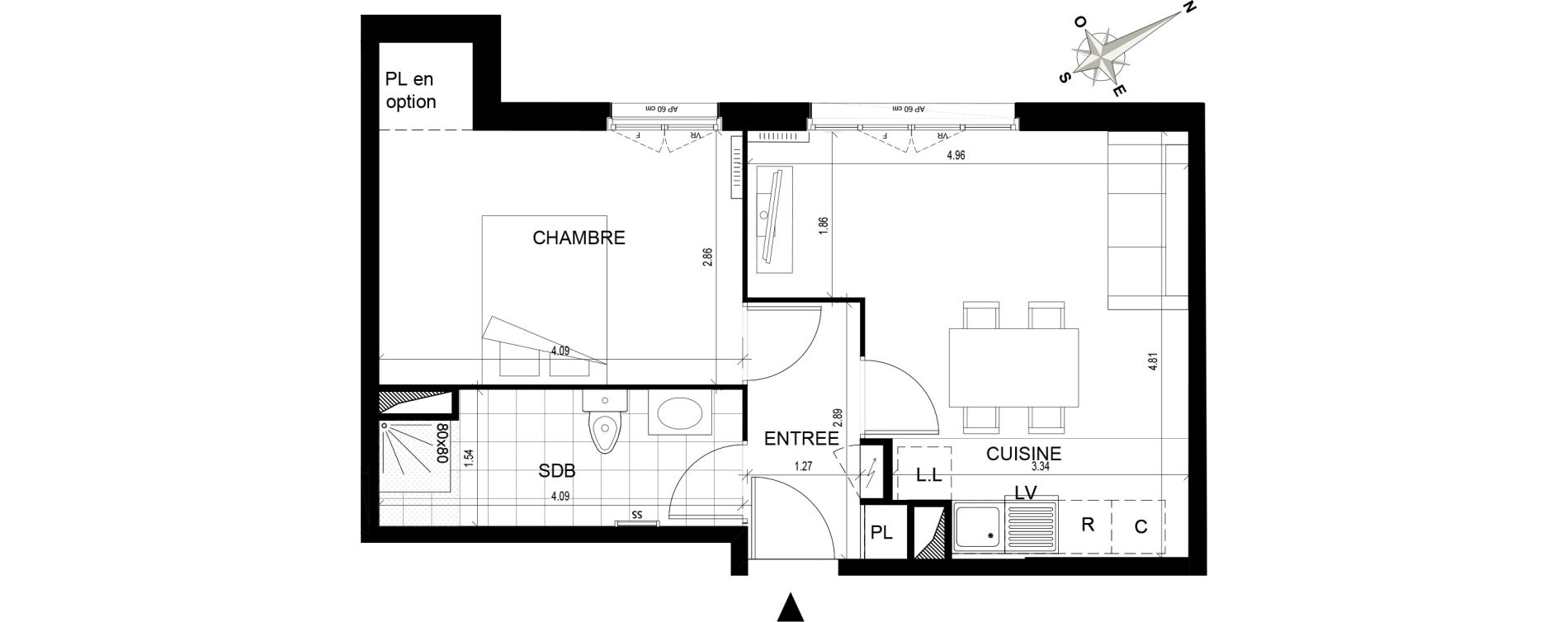 Appartement T2 de 41,61 m2 Cormeilles-En-Parisis Haut et centre