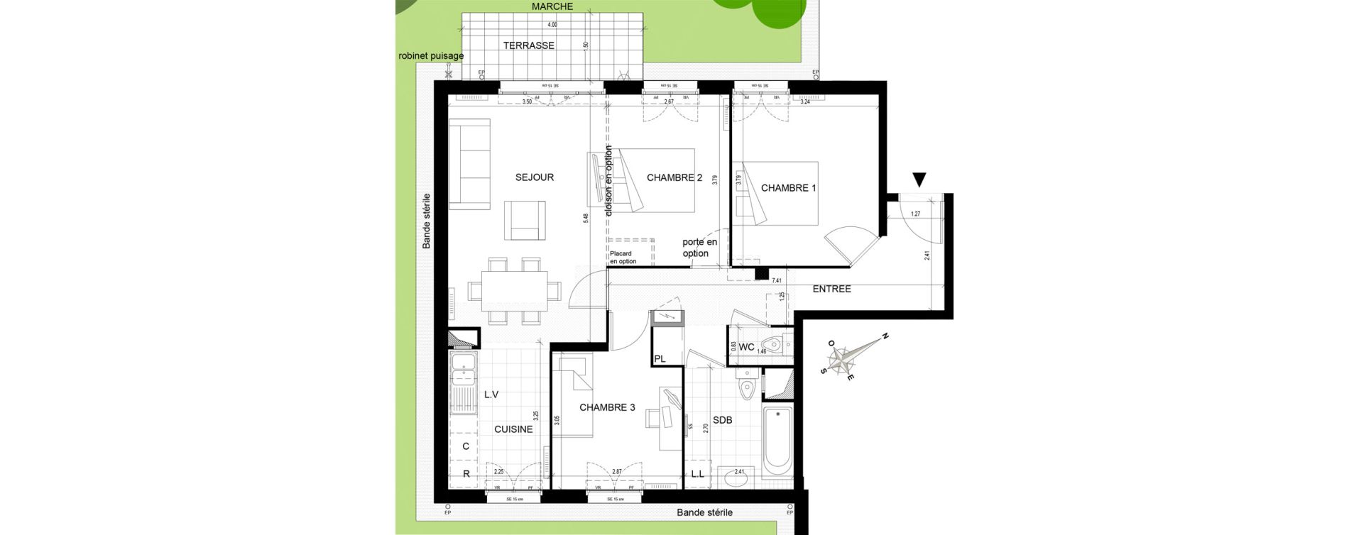Appartement T4 de 76,04 m2 Cormeilles-En-Parisis Haut et centre