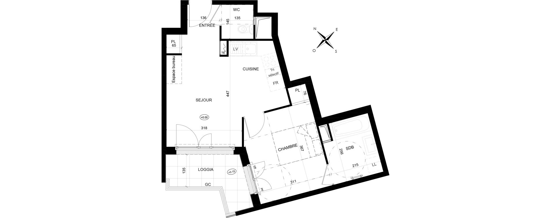 Appartement T2 de 40,20 m2 Cormeilles-En-Parisis Alsace-lorraine