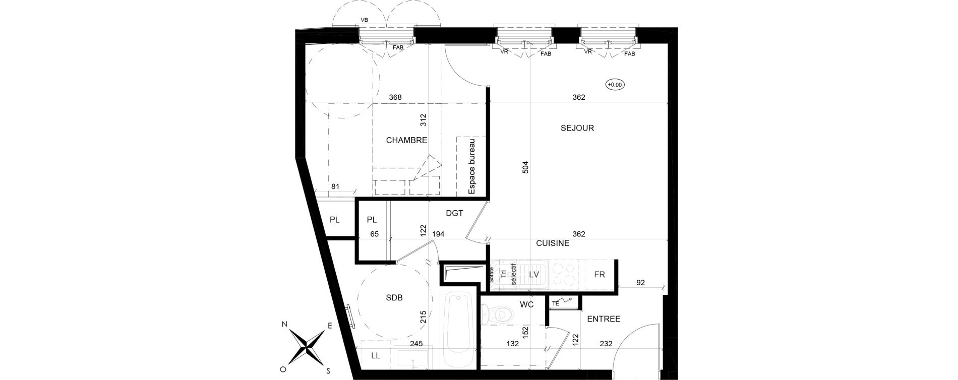 Appartement T2 de 44,30 m2 Cormeilles-En-Parisis Alsace-lorraine