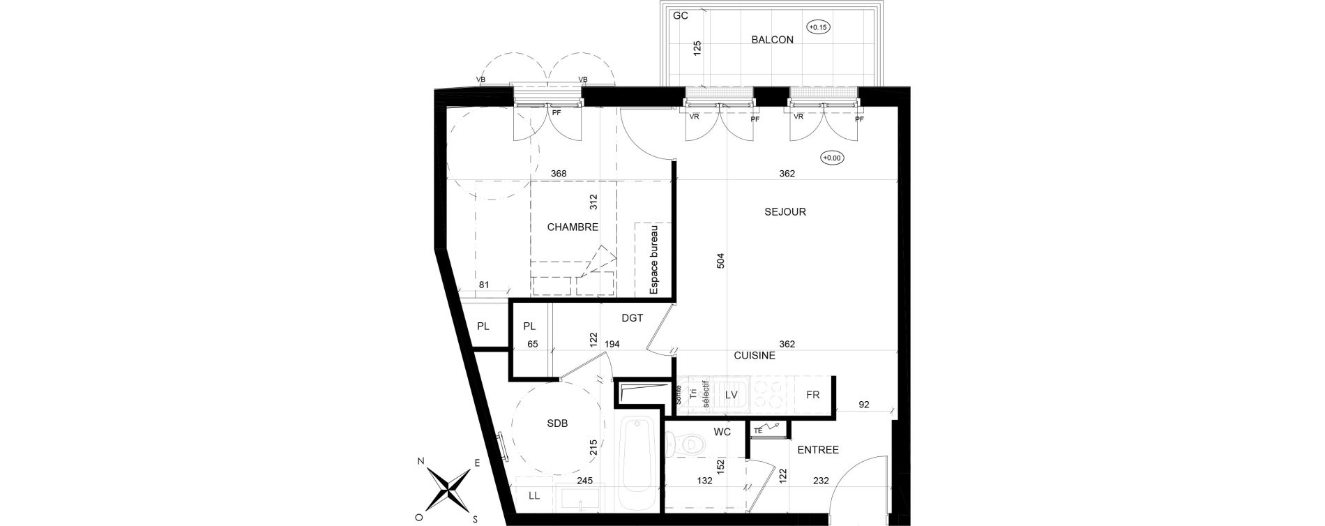 Appartement T2 de 44,30 m2 Cormeilles-En-Parisis Alsace-lorraine