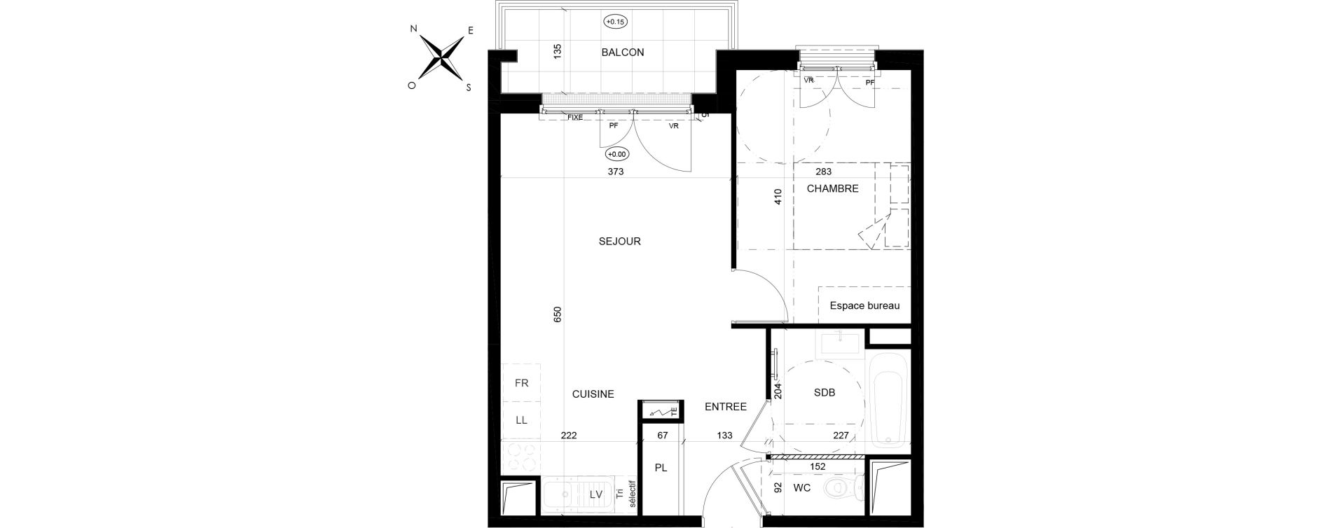 Appartement T2 de 42,55 m2 Cormeilles-En-Parisis Alsace-lorraine