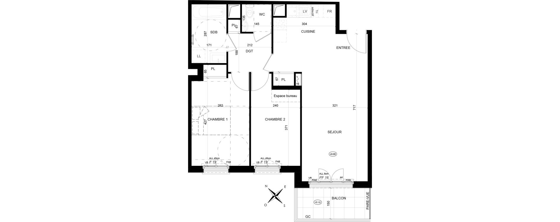 Appartement T3 de 64,10 m2 Cormeilles-En-Parisis Alsace-lorraine