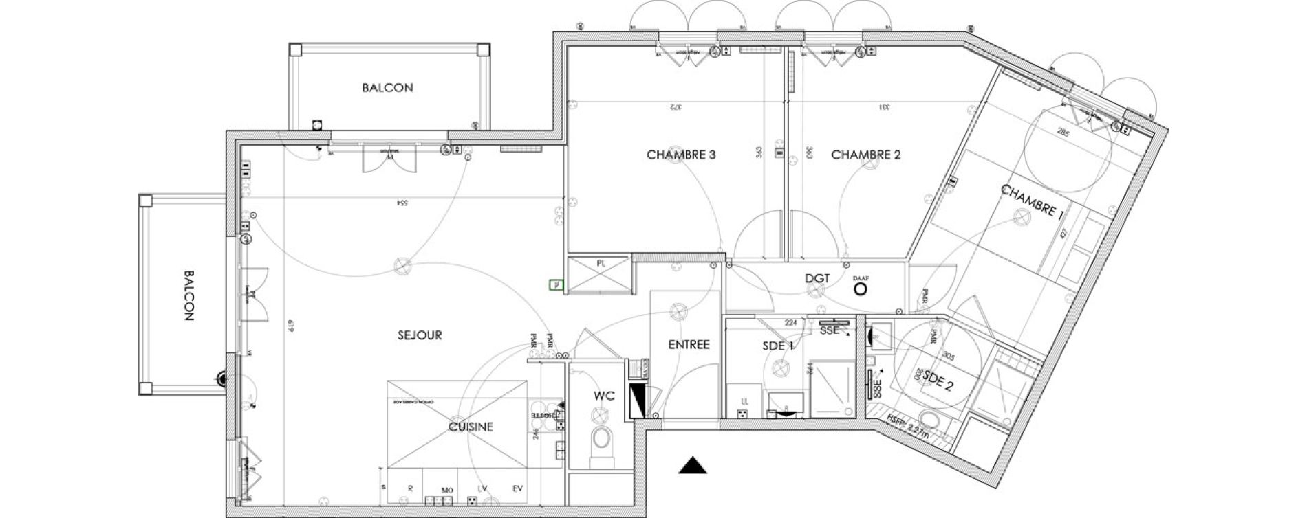 Appartement T4 de 89,39 m2 Cormeilles-En-Parisis Seine parisii