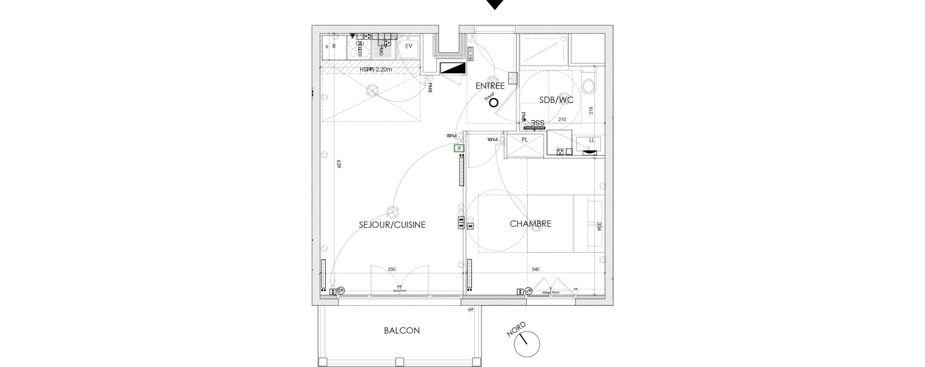 Appartement T2 de 41,88 m2 Cormeilles-En-Parisis Seine parisii