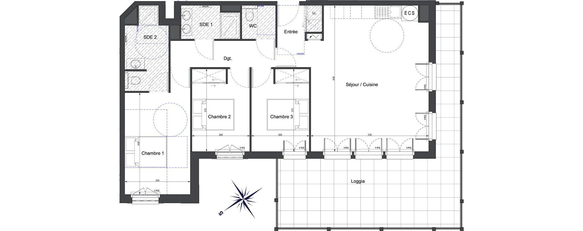 Appartement T4 de 90,09 m2 Cormeilles-En-Parisis Seine parisii