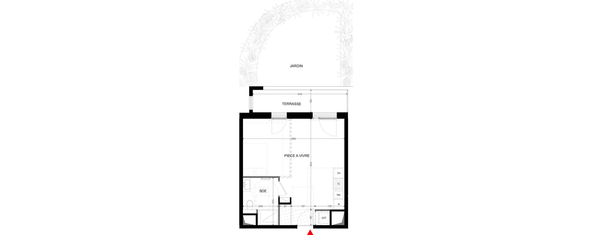 Appartement T1 de 33,99 m2 &agrave; Domont Le vieux village