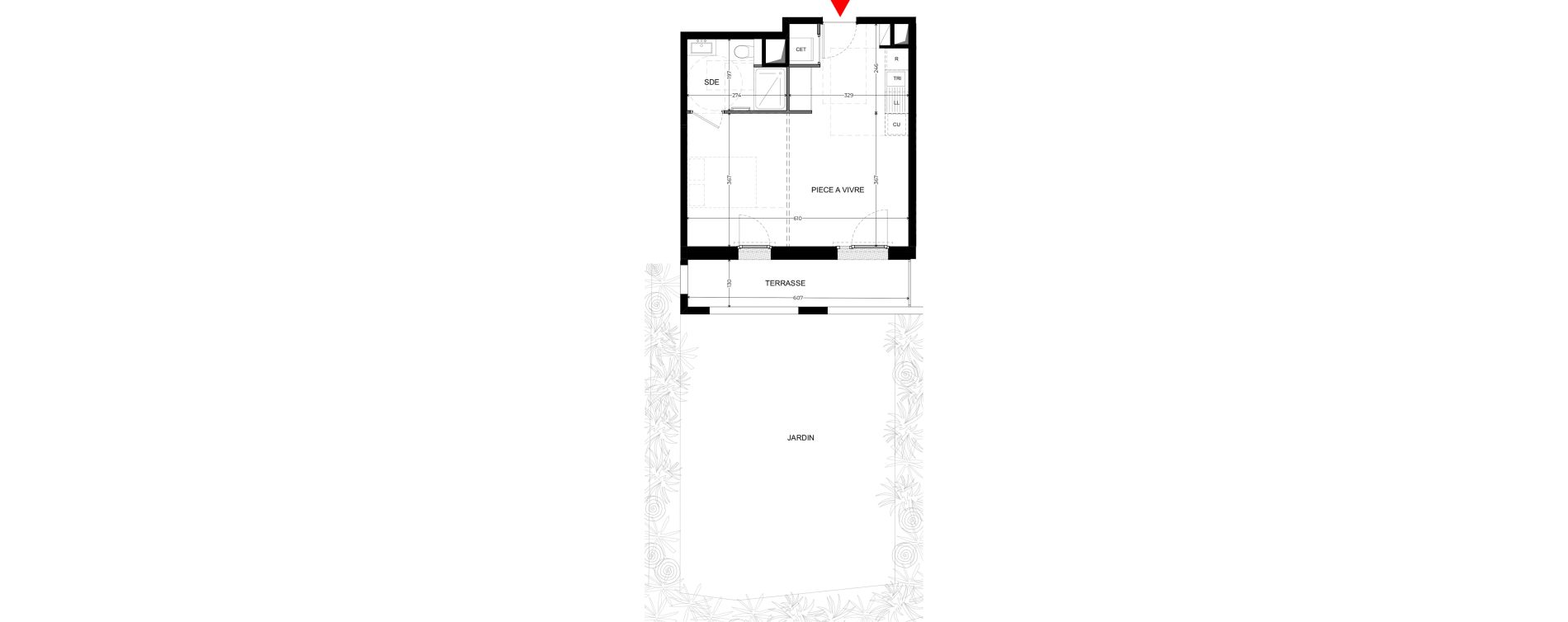 Appartement T1 de 34,54 m2 &agrave; Domont Le vieux village