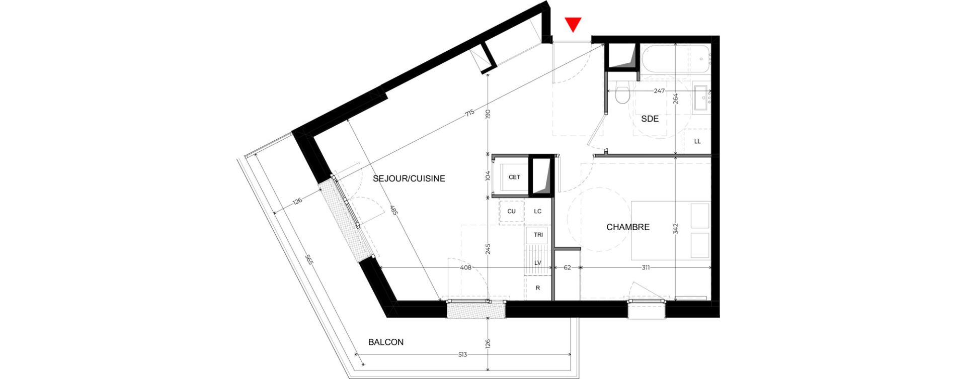 Appartement T2 de 48,01 m2 &agrave; Domont Le vieux village
