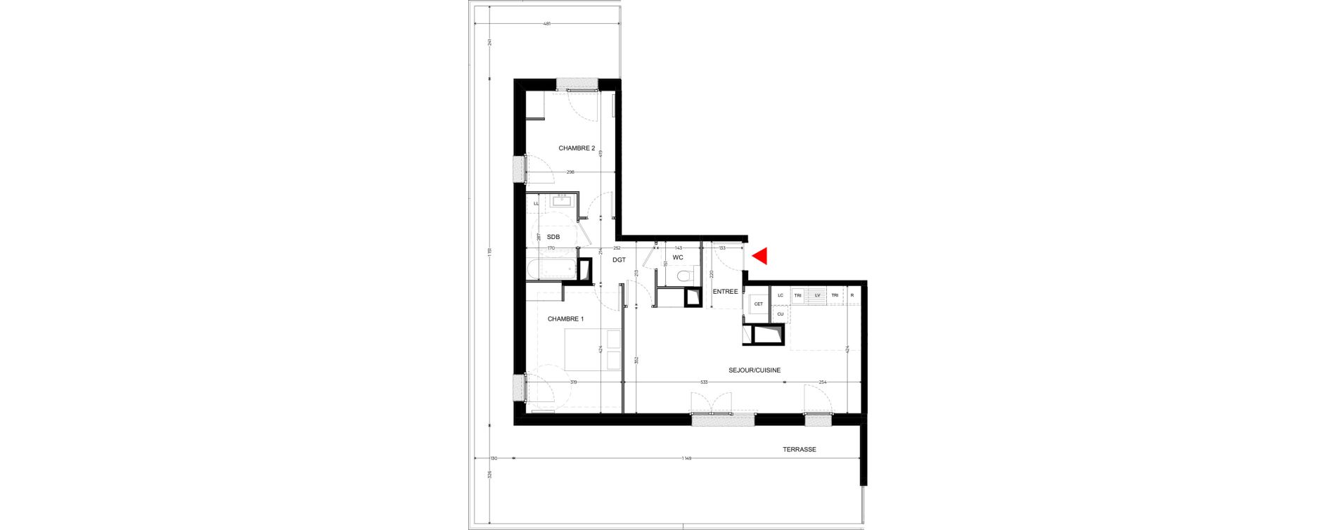 Appartement T3 de 69,29 m2 &agrave; Domont Le vieux village