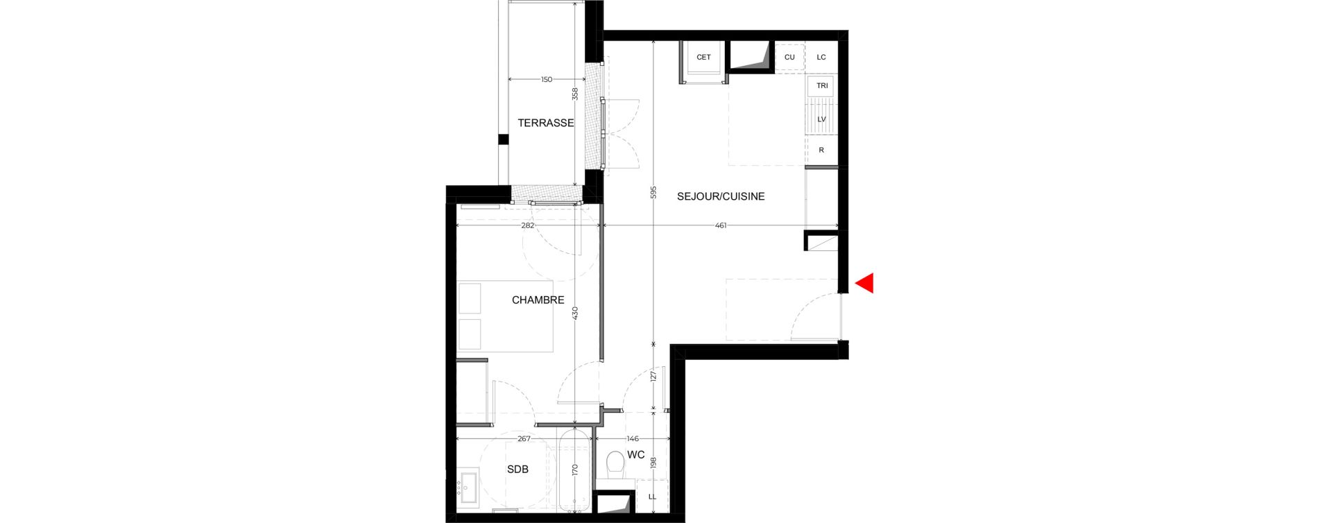 Appartement T2 de 47,18 m2 &agrave; Domont Le vieux village