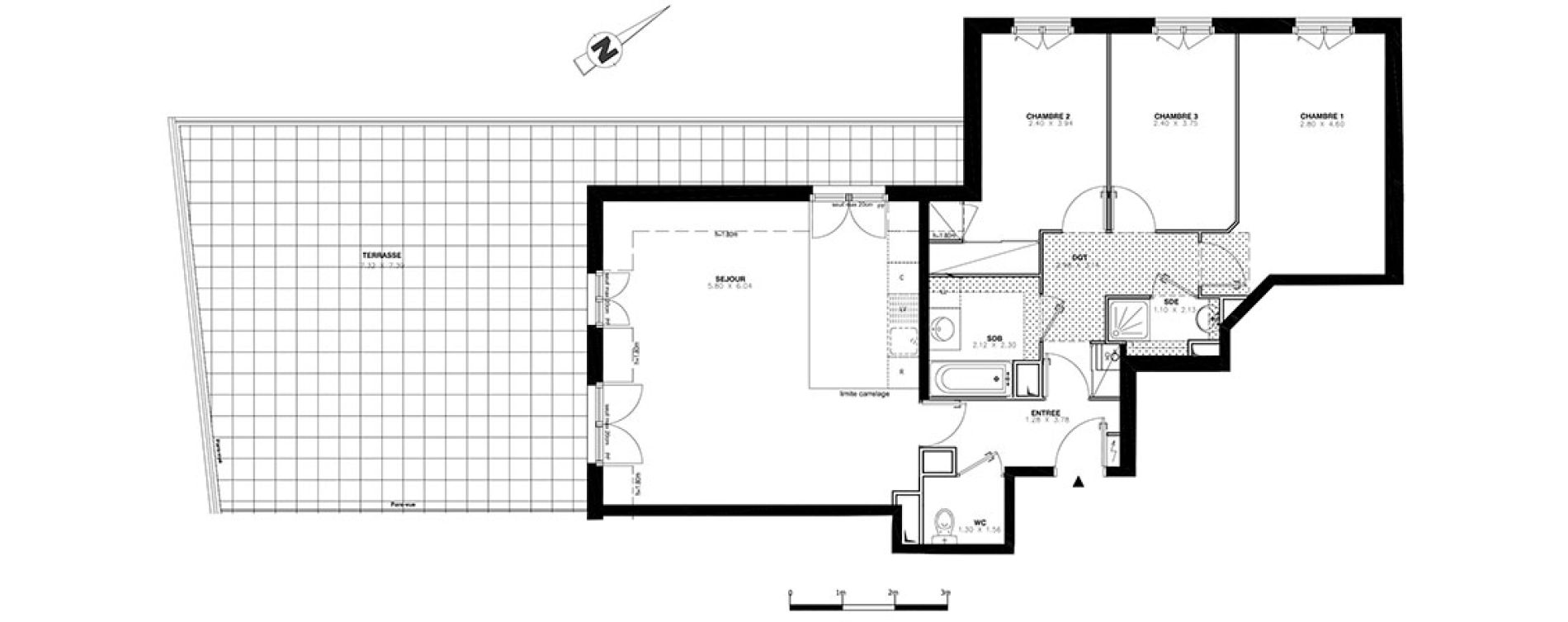 Appartement T4 de 84,06 m2 &agrave; Domont Centre