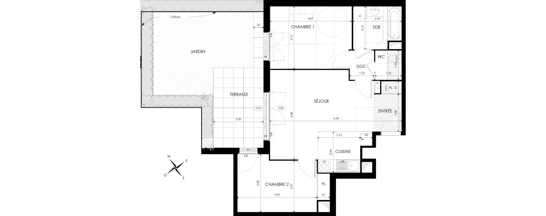 Appartement T3 de 59,30 m2 &agrave; Eaubonne Centre