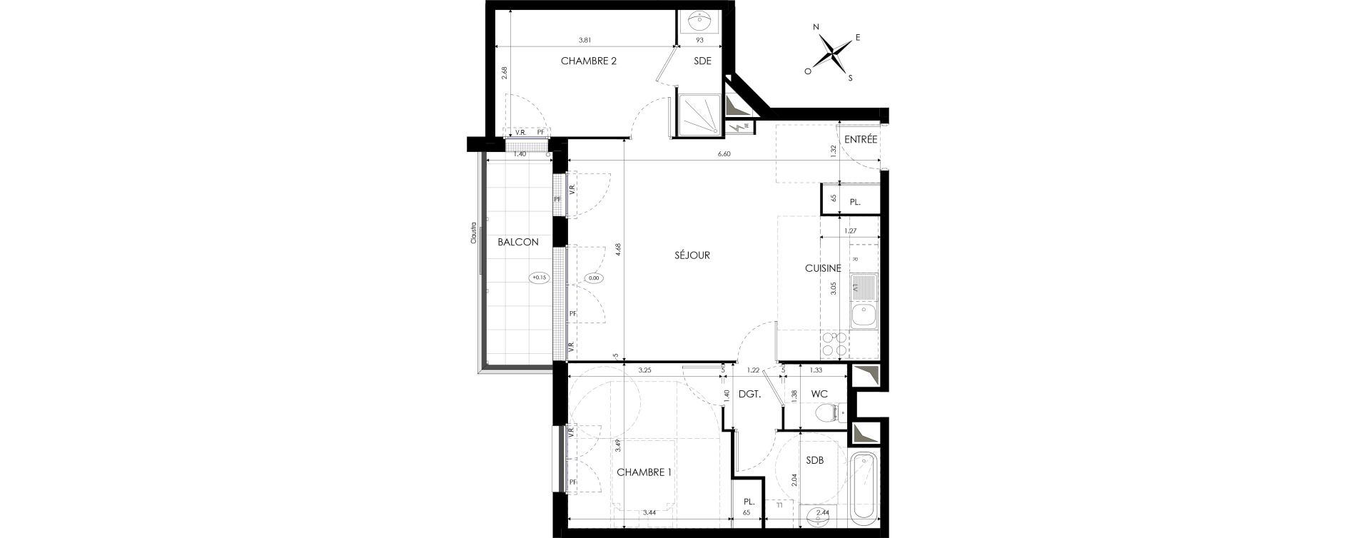Appartement T3 de 65,87 m2 &agrave; Eaubonne Centre
