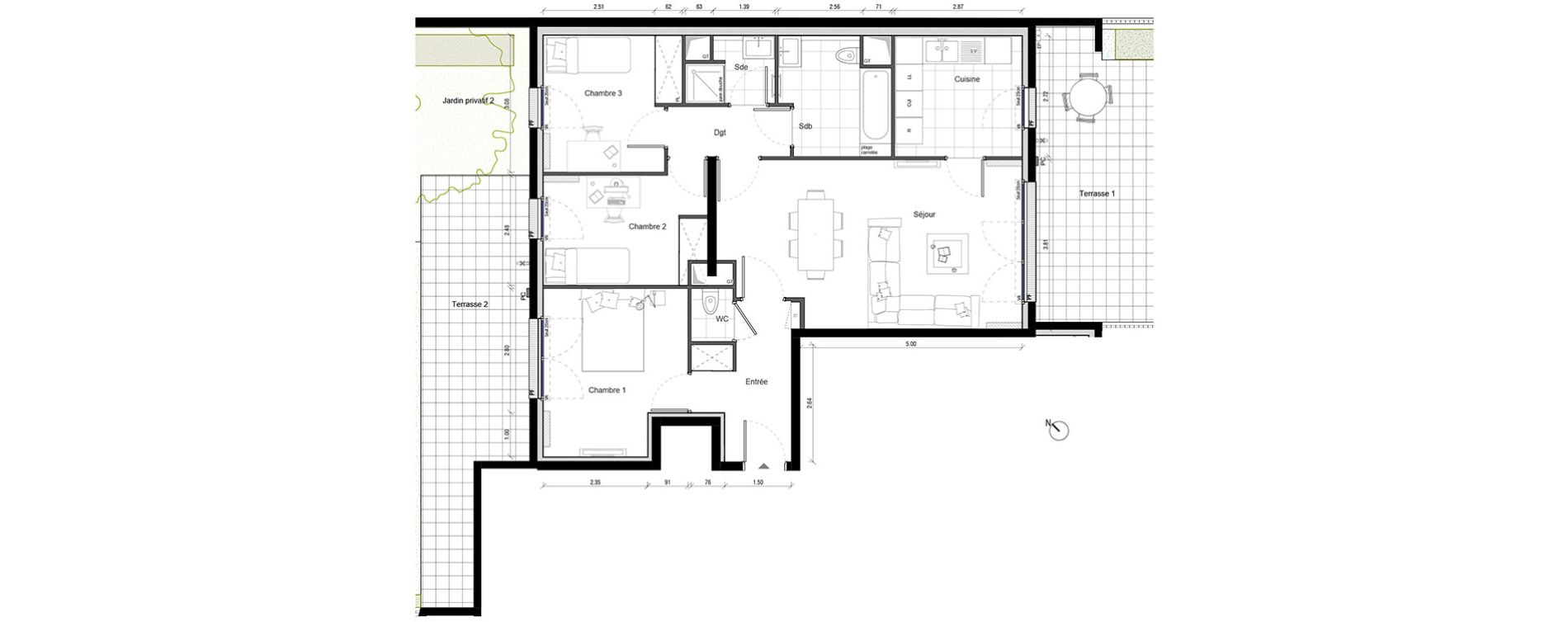 Appartement T4 de 81,38 m2 &agrave; Enghien-Les-Bains Centre