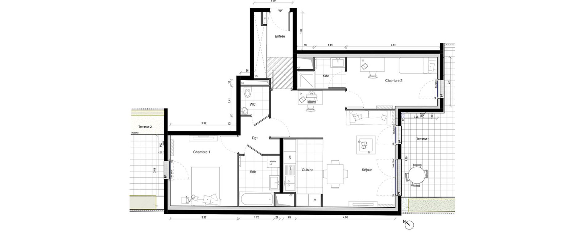 Appartement T3 de 72,76 m2 &agrave; Enghien-Les-Bains Centre