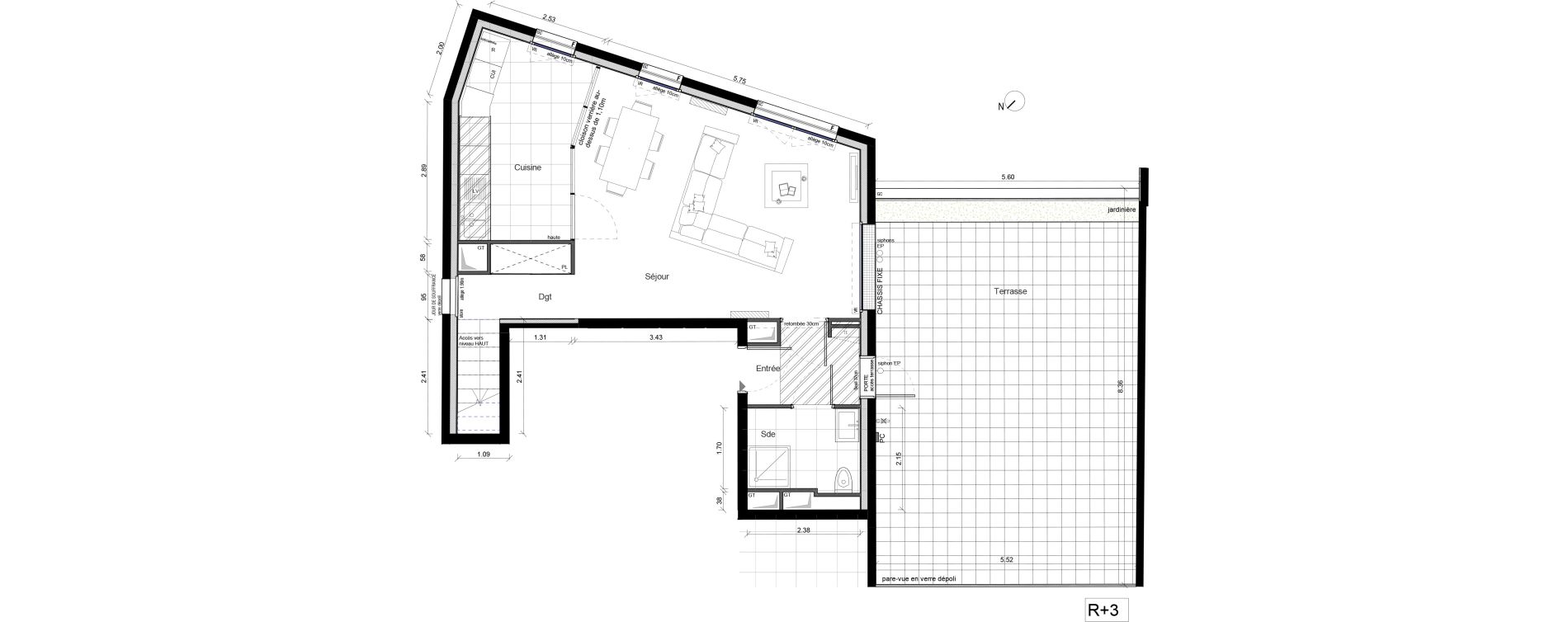 Duplex T4 de 109,17 m2 &agrave; Enghien-Les-Bains Centre