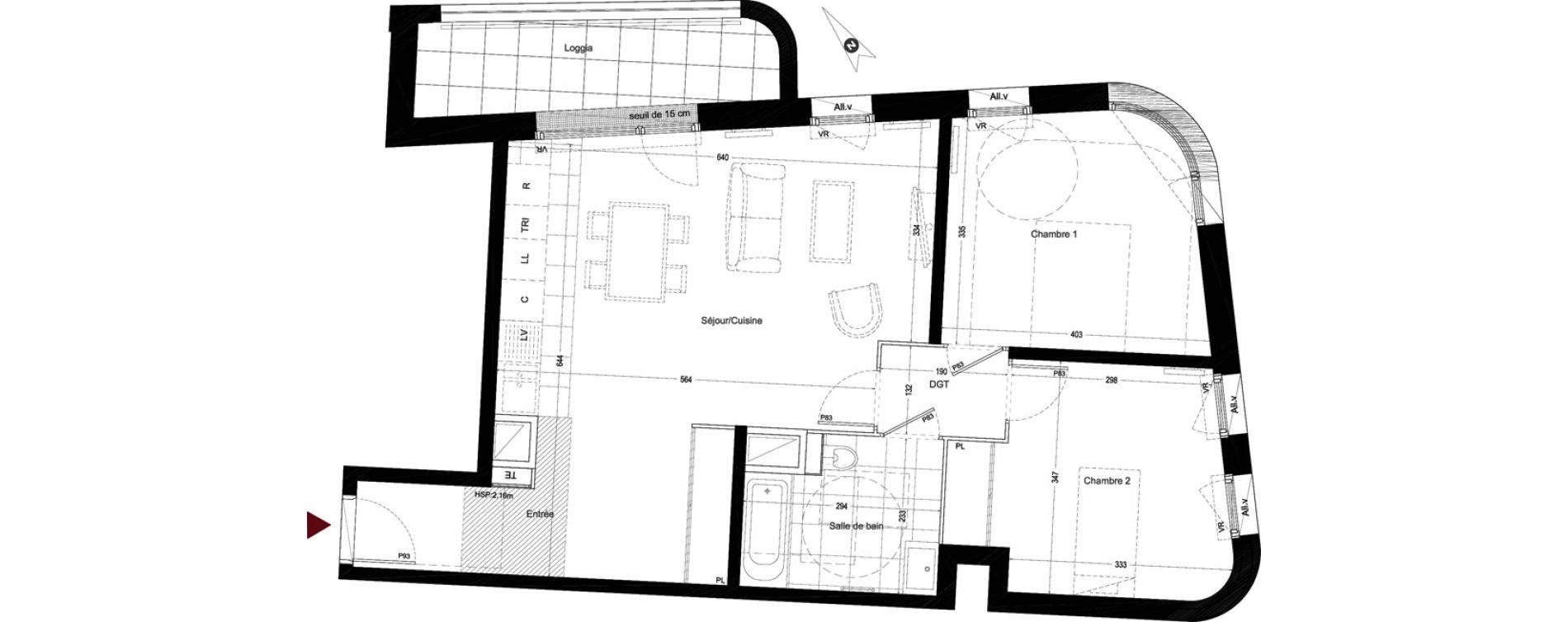Appartement T3 de 71,53 m2 &agrave; Enghien-Les-Bains Centre