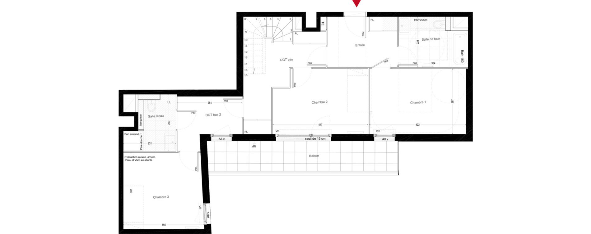 Duplex T5 de 118,03 m2 &agrave; Enghien-Les-Bains Centre