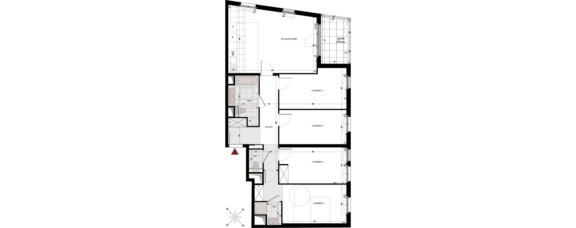 Appartement T5 de 105,88 m2 &agrave; Enghien-Les-Bains Centre ville - tour du lac